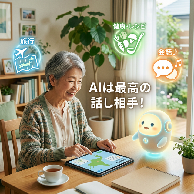 【シニア世代へ】月3000円のAI課金は「物知りな優しい話し相手」。定年後の日常を知的で豊かに変える魔法