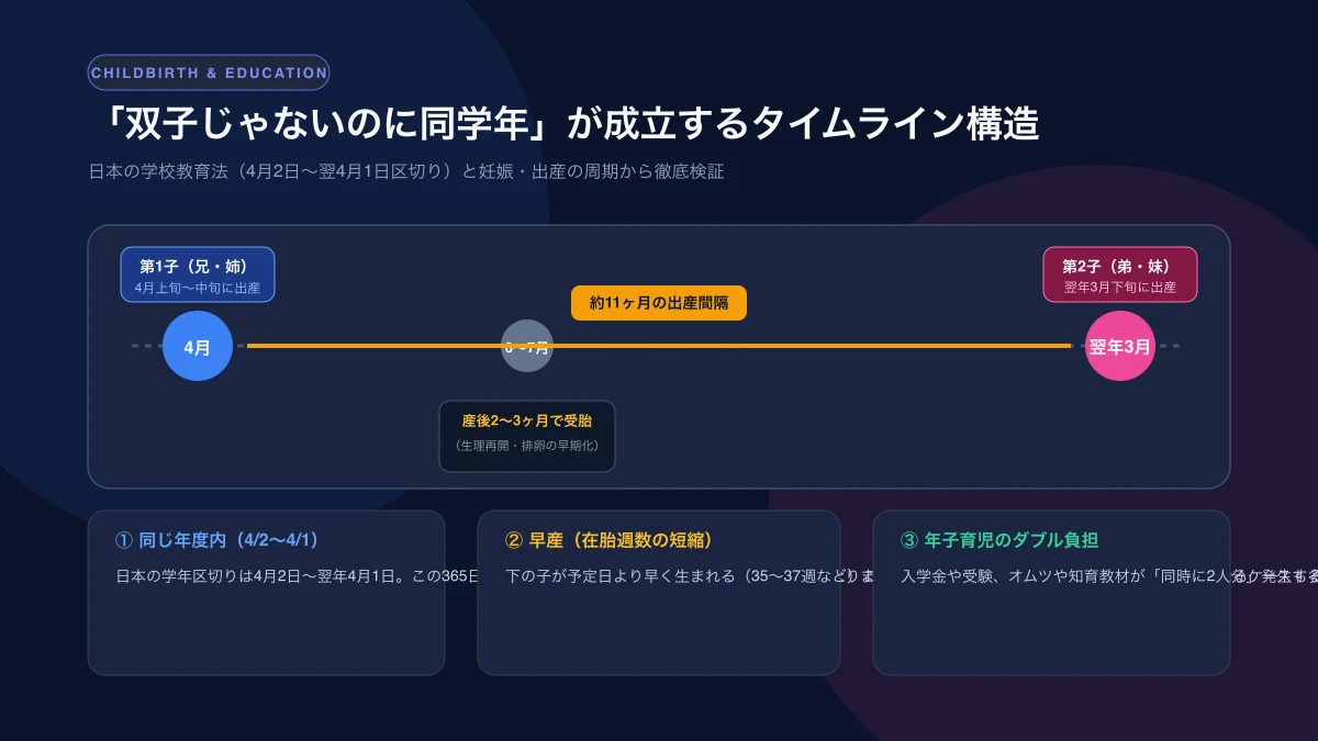 「双子じゃないのに同学年」が成立するタイムライン構造