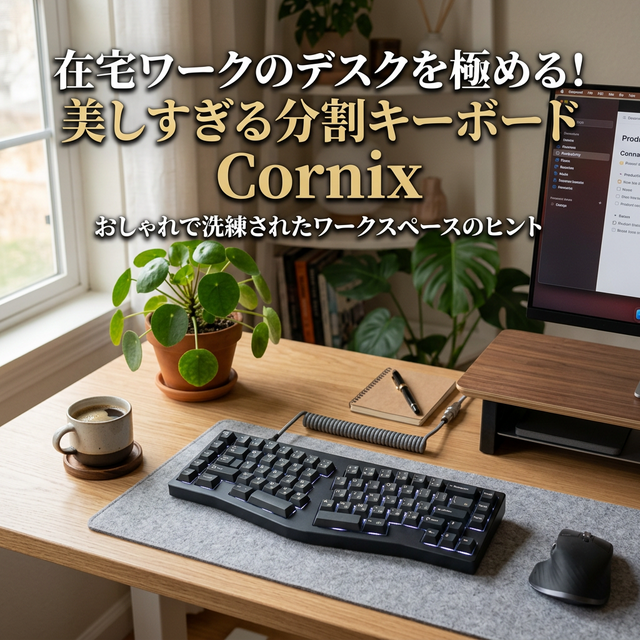 在宅ワークを格上げ！美しすぎる分割キーボード「Cornix」で叶える至高のデスク環境