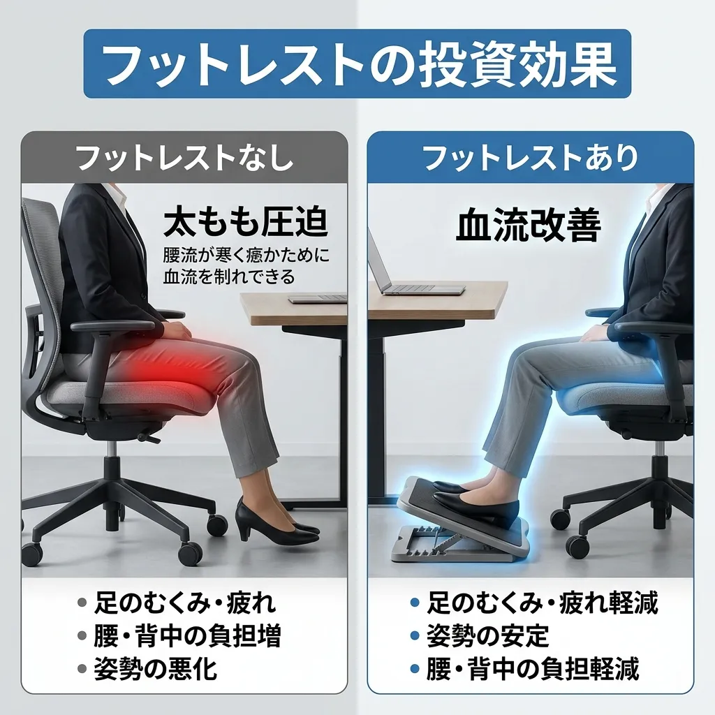 フットレストによる血流改善効果