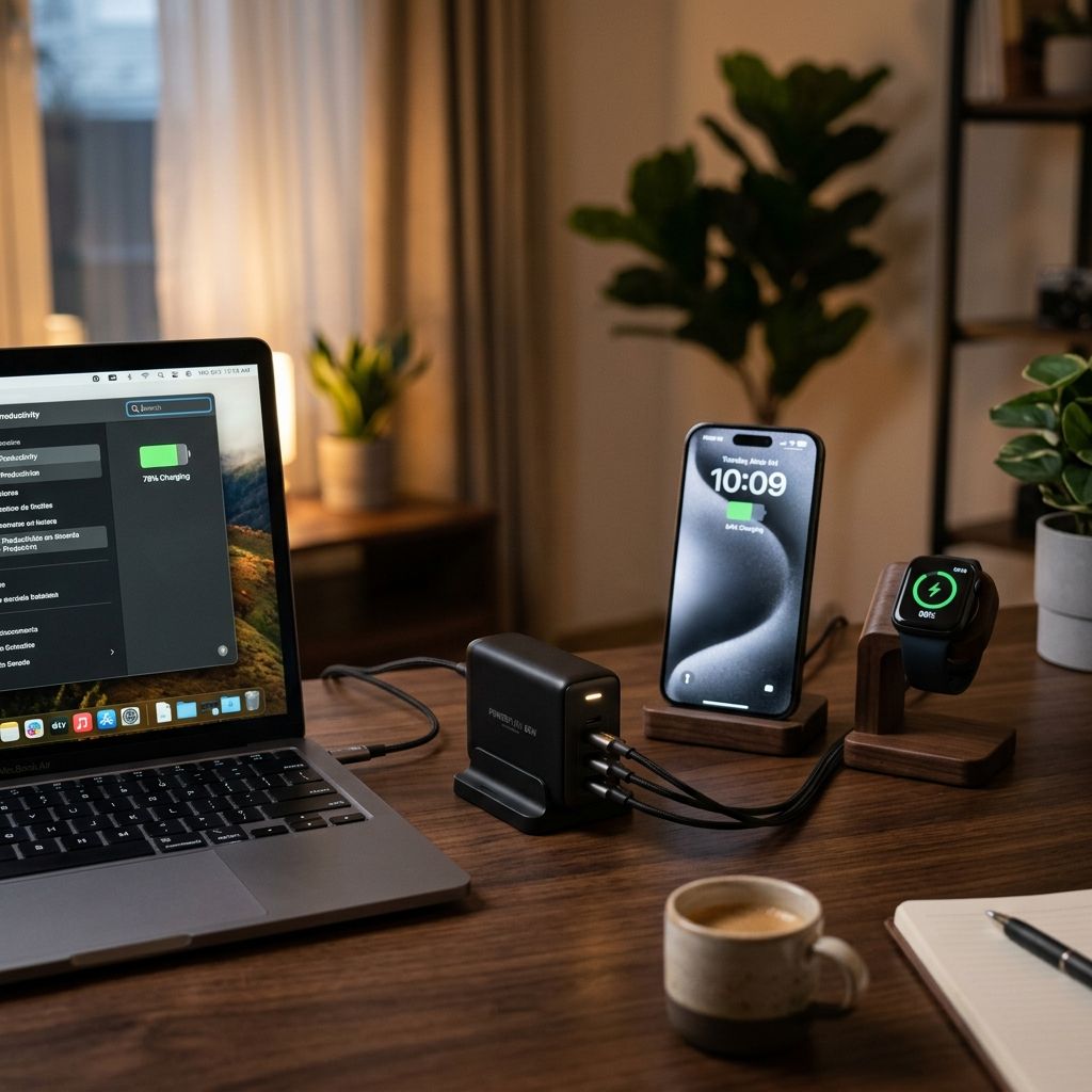 【デスクの配線断捨離】AnkerとCIOの最新3-in-1充電器を徹底比較。旅行とデスクワークの充電器を「これ1台」に一本化する極限ミニマル化投資