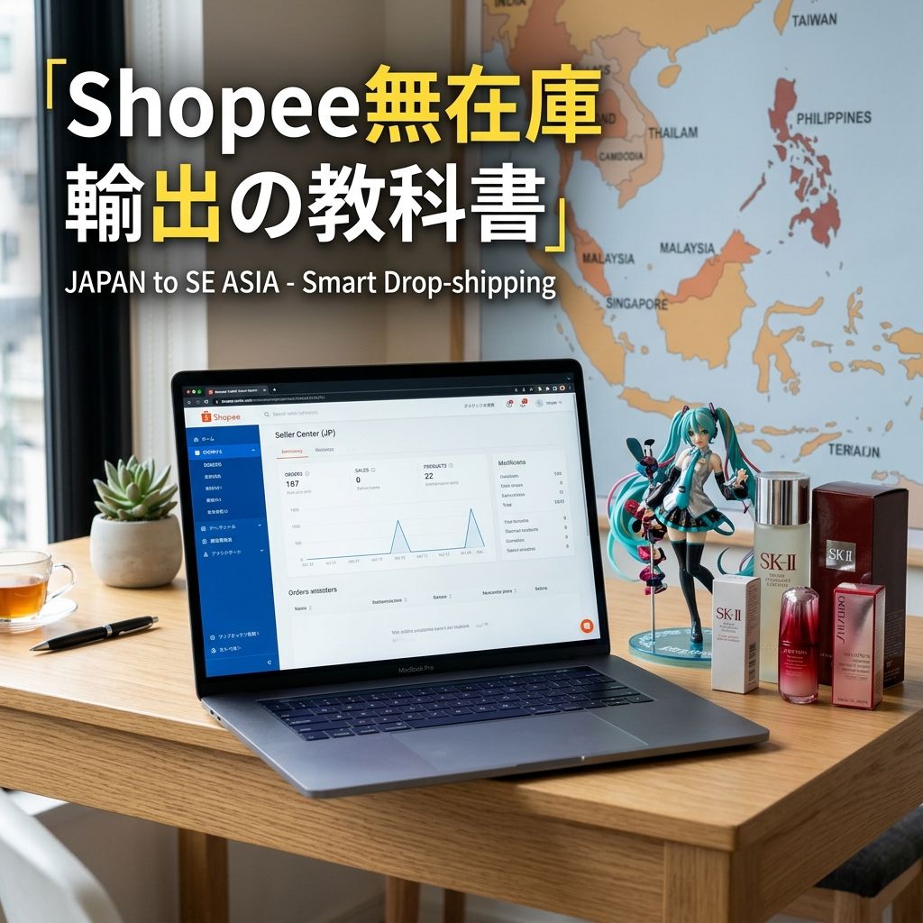 Shopee無在庫輸出の教科書|会社員が副業で月10万円を稼ぐための最短ルート
