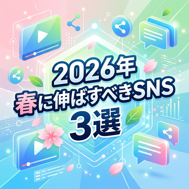 【2026年春】今から伸ばすべきSNS厳選3選!収益化&フォロワー獲得の最短ルート