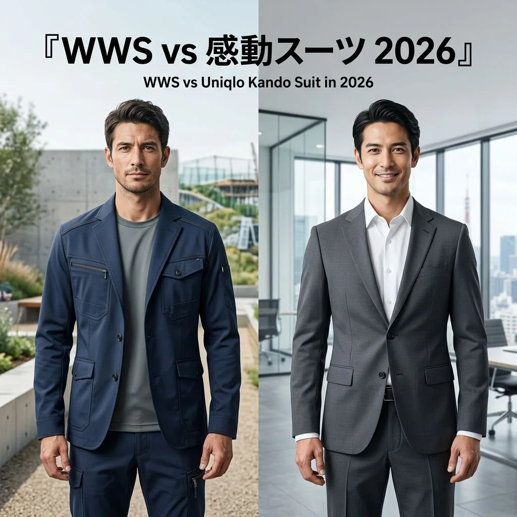 『スーツは洗う』が新常識！WWS（ワークウェアスーツ）とユニクロ感動ジャケットを徹底比較【3年耐久・日割り32円の最強コスパ】